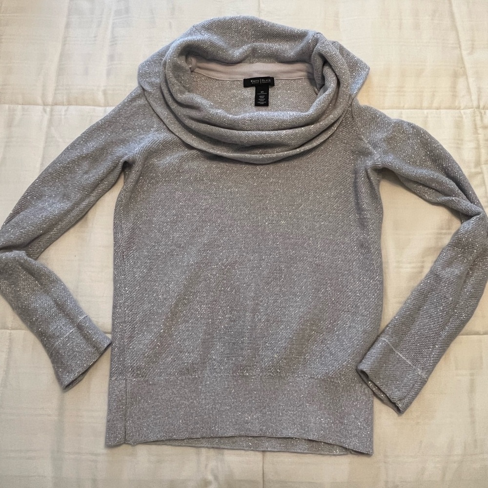 White House Black Market sparkly cowl neck sweater. Size XS.